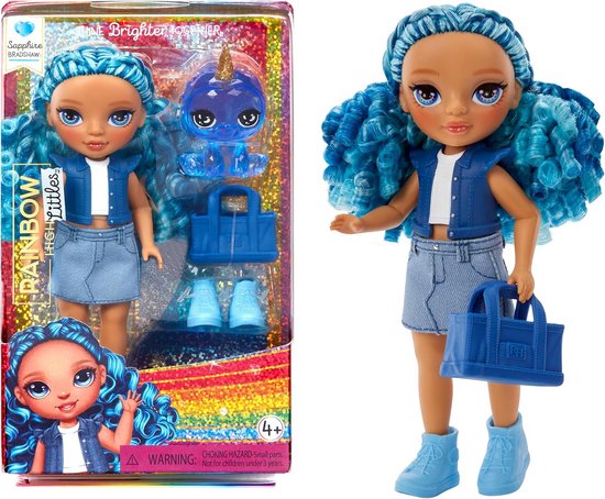 Modepop Littles - Kleine pop - Kinderen spelen - Poseerbaar met tas - 14 cm - Roze van Merkloos — afbeelding 4