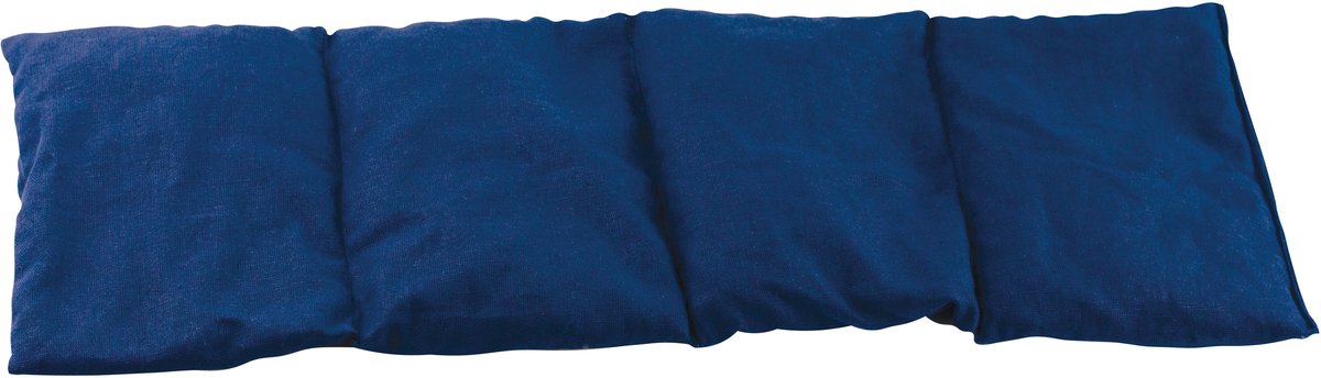 Sundo Kersenpitkussen 55 × 20 cm - Warmtekussen met 4 kamers en katoenen hoes - Blauw