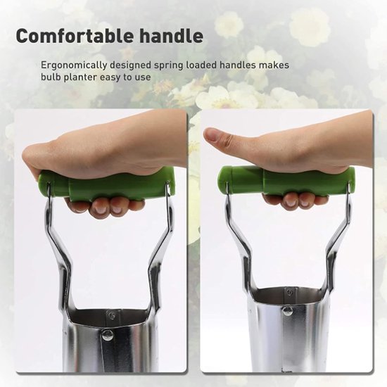 Tuinbollenplanter Set met automatische grondverwijderaar voor het graven/opvullen van gaten voor tulpen, narcissen, dahlia's en groenten. van Merkloos	 — afbeelding 4