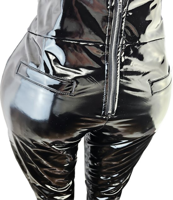 BamBella® - Legging - Maat S/M - zwart broek dames gothic sexy Glans