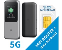 XIPO CONNECT - 5G MiFi Router + Data Simkaart Europa (inclusief 2 GB data)
