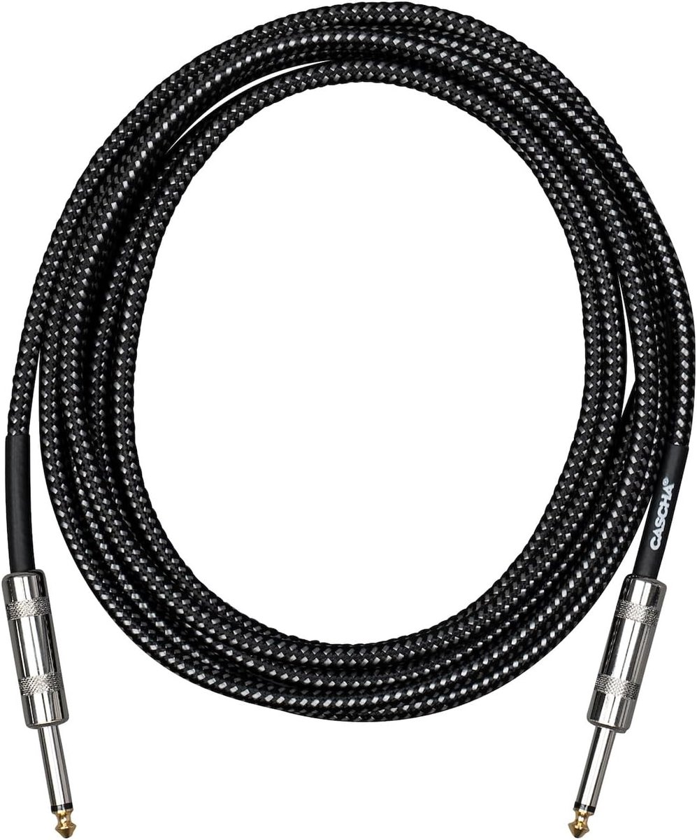 Gitaarkabel Standaard Serie Rechte Plug Zwarte Tweed 9 Meter