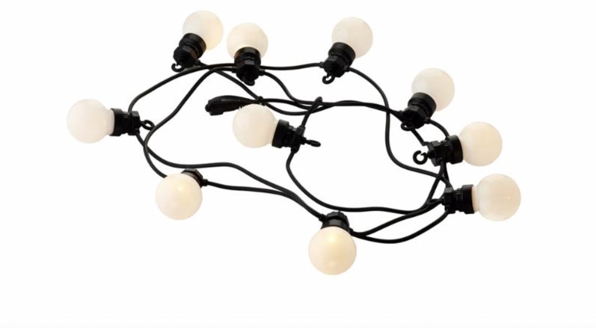 Sirius Lucas Frosted Startset – Lichtsnoer Buiten 10 lampjes – Tuinverlichting Witte Lampjes