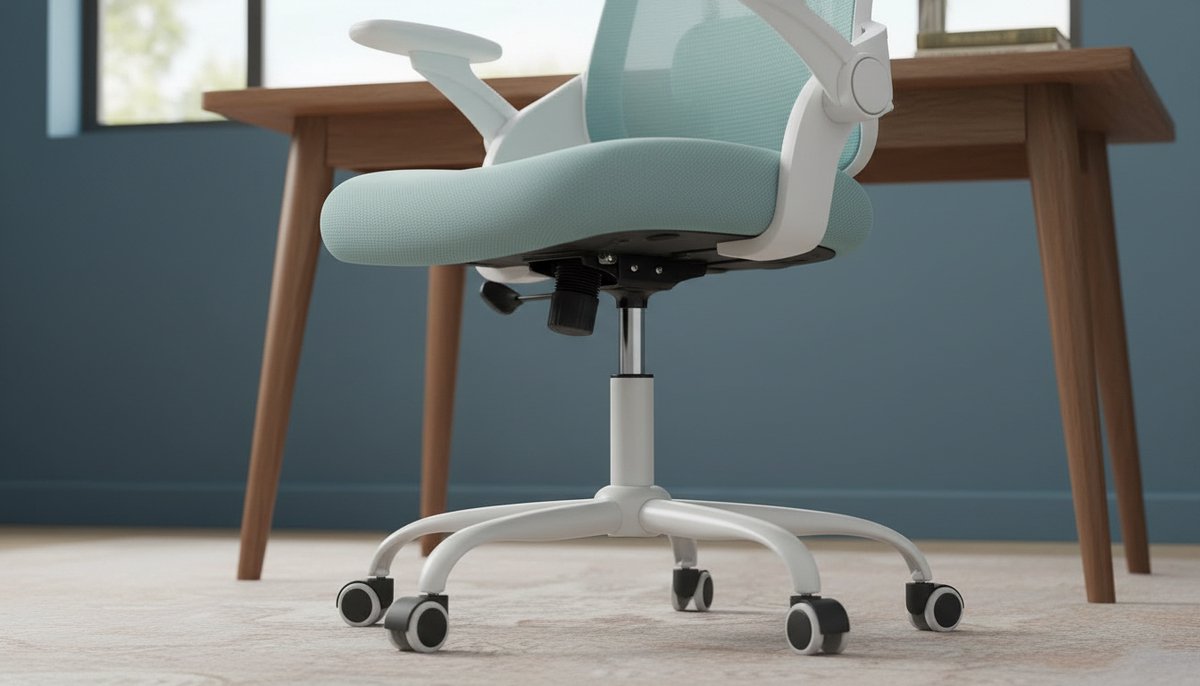 Ergonomische Bureaustoel Casa Velluto Orion – Mesh Kantoorstoel met Verstelbare Hoofdsteun en Lendensteun, 3D Armleuningen, Kantelbare Rug, Draaibaar, Blauw, Thuiswerk en Kantoor