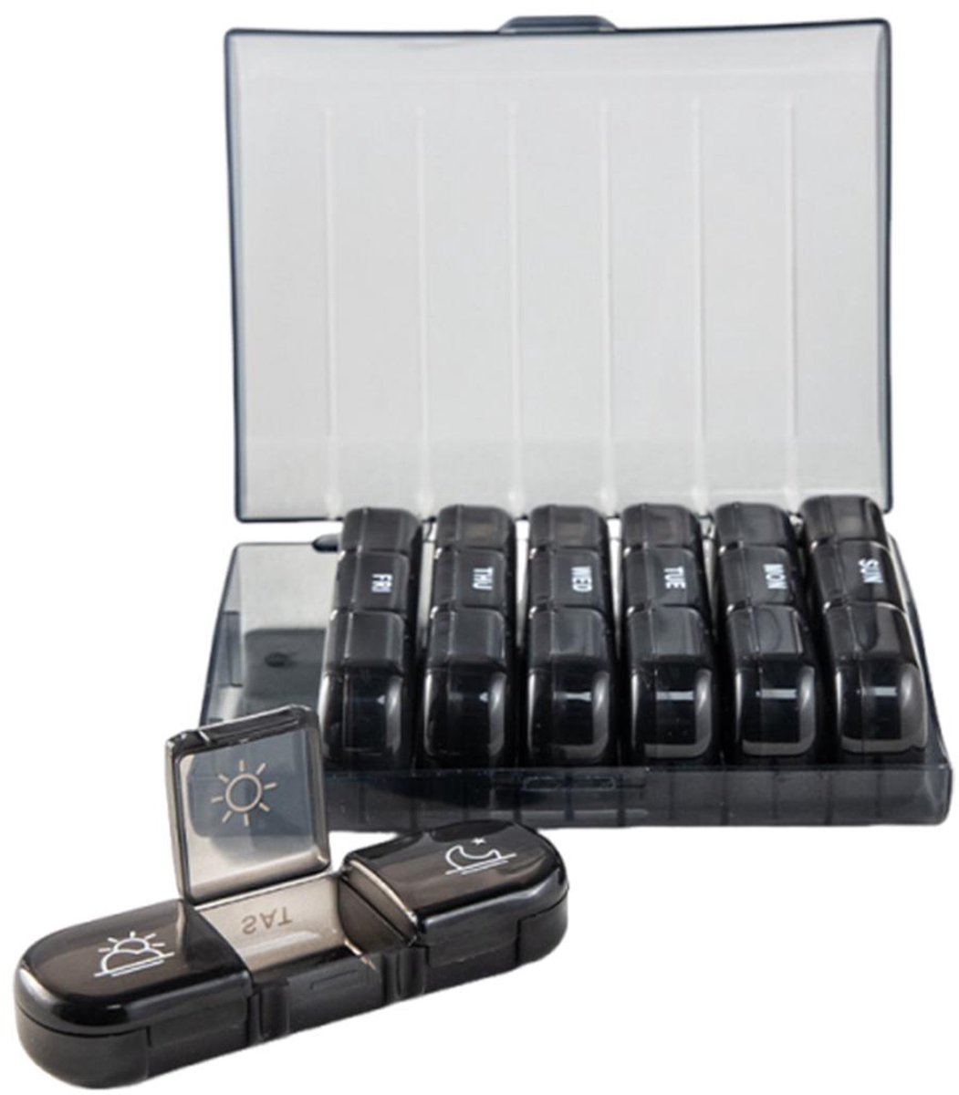 TuseRxln Wekelijks Pillenorganizer - 7-Daags - 3 Compartimenten per Dag - 7 Stuks - Voor Volwassenen Blauw