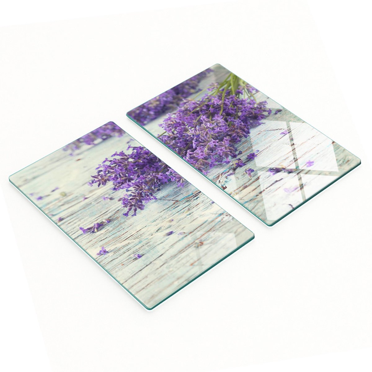Multifunctionele decoratieve glazen keukenplanken lavendel 2x30x52 cm