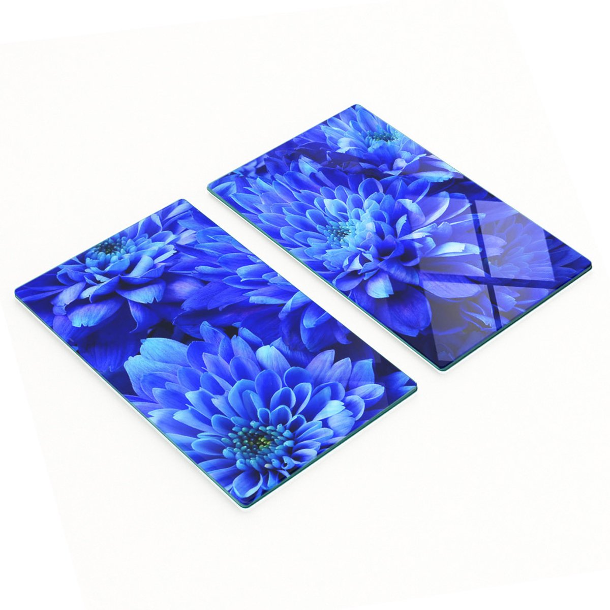 Glazen snijplanken met afbeelding van een aster, 2x30x52 cm