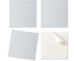 Pakket PVC-tegels met patroon, zelfklevend, kruisvormig, voor de slaapkamer, 20x20x20 cm