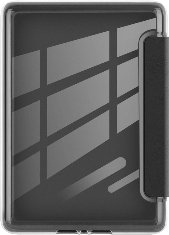 Beschermhoes geschikt voor Kindle Paperwhite KPW6 (7 inch), ultradunne transparante zachte achterkant, met automatische slaap-/wekfunctie -zwart — afbeelding 5