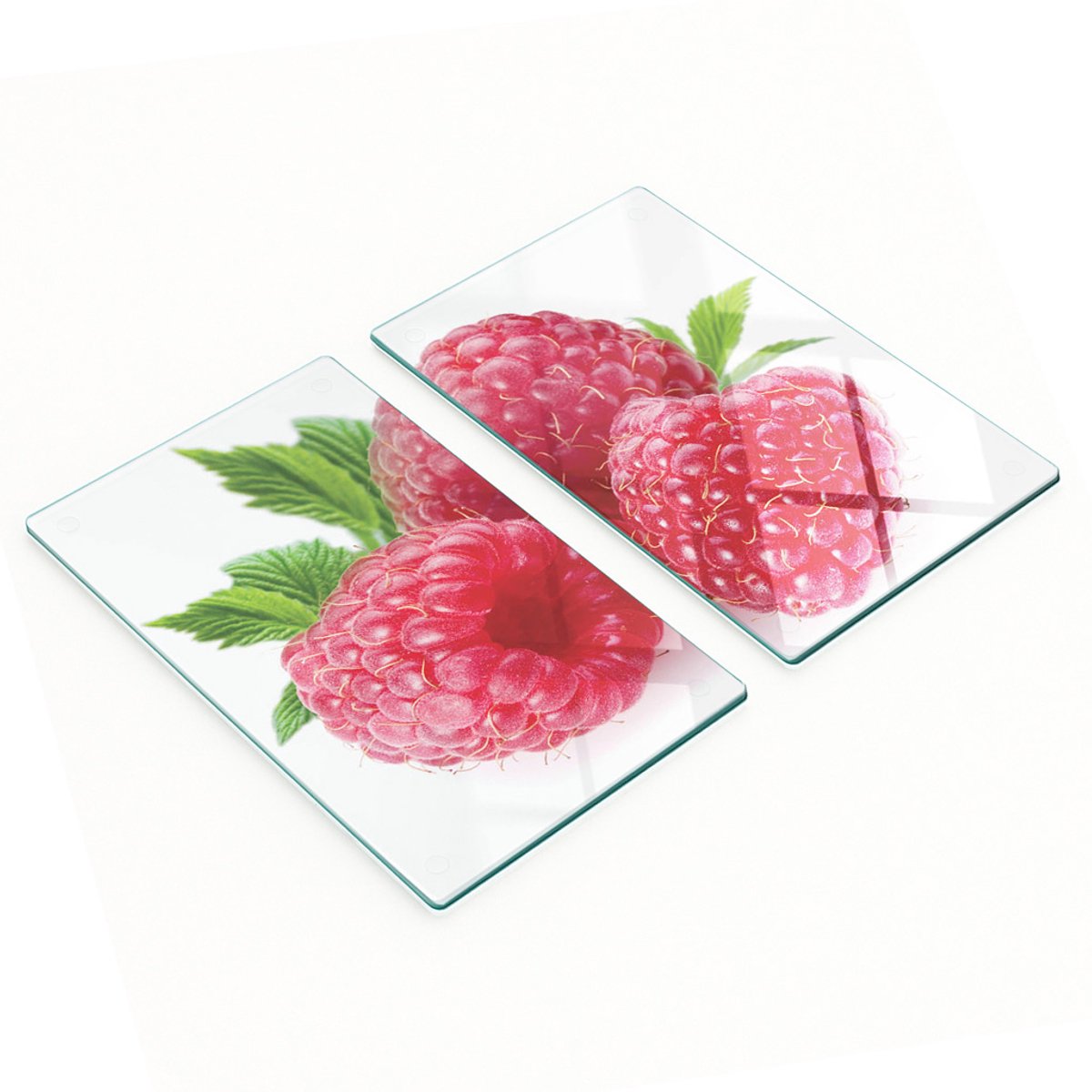 Multifunctionele decoratieve glazen borden met frambozenprint 2x30x52 cm