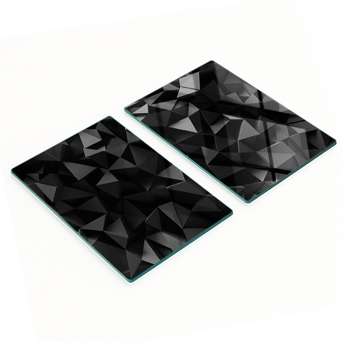 Set van gehard glazen snijplanken met 3D-patroon, 2x40x52 cm