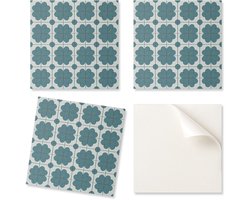 Bedrukte vinyltegels - Slaapkamerdecoratie met bloemenpatronen in een arrangement van 20x20x20 cm