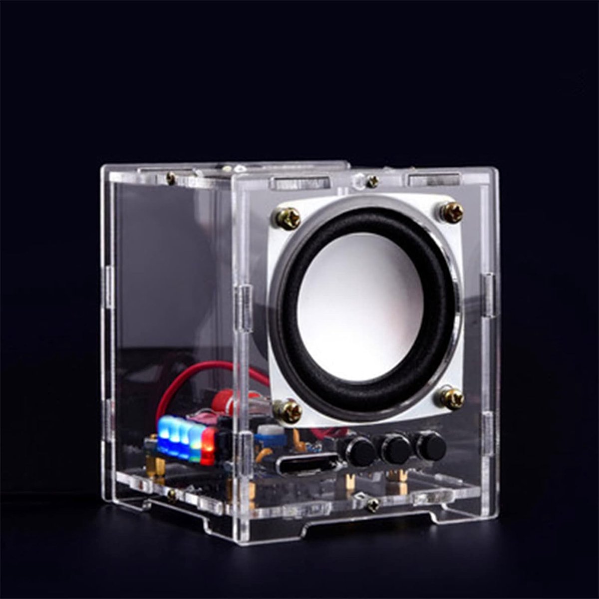 DIY Bluetooth Speaker Bouwpakket met LED Verlichting - 3W Mini Audio Versterker voor Binnen en Buiten
