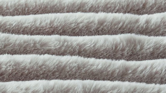 Rivièra Maison Furry Stripes dekbedovertrek - Lits-Jumeaux XL - 260 x 200/220 cm - Gebroken wit van Merkloos — afbeelding 5