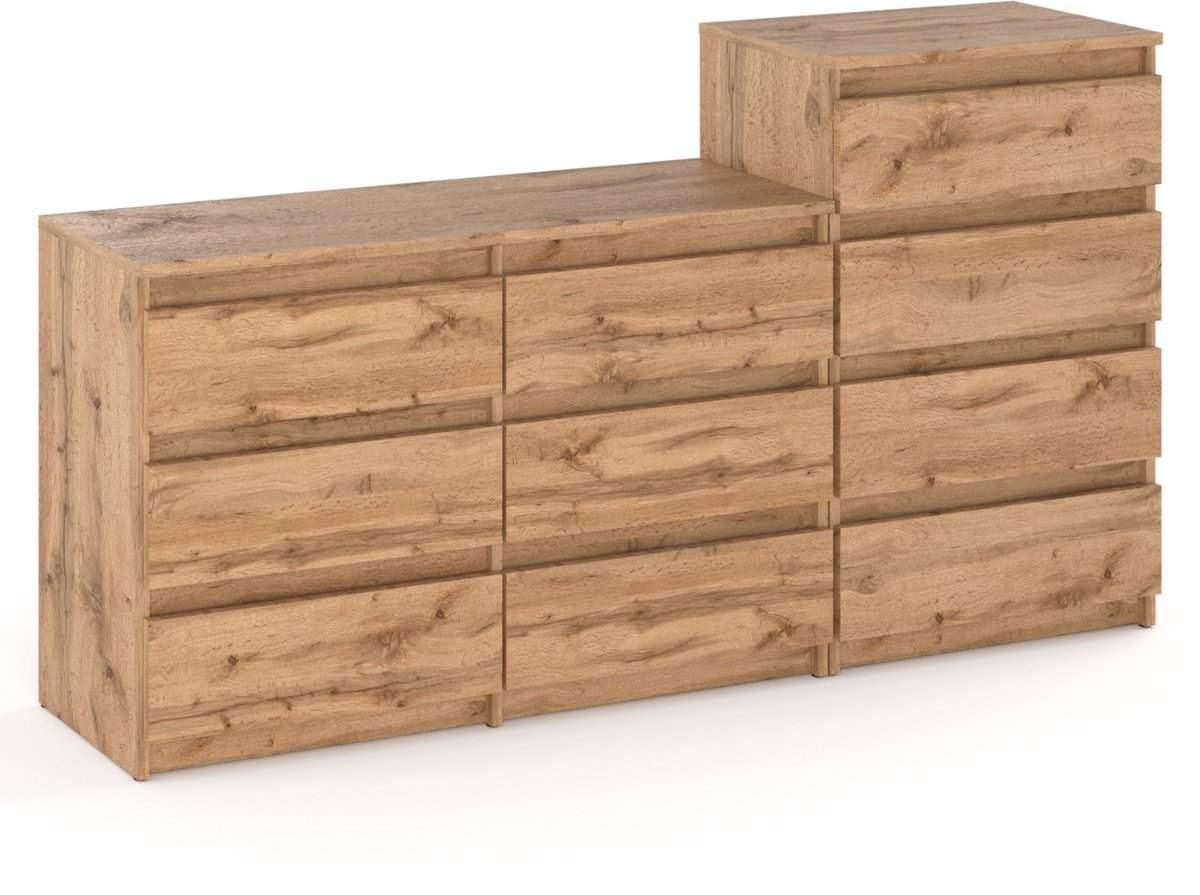 Ruime commode van 160 cm met 10 laden, tv-meubel