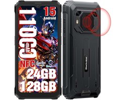 Blackview BV6200 Plus Robuuste Smartphone 4G - 24GB RAM - 128GB - 6,56 inch - 11000mAh - IP68/IP69K Outdoor telefoon - Dual SIM - Android 14 - NFC - GPS - Zwart