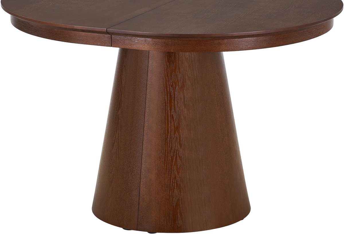 Uitschuifbare Ovale Eettafel 120–240 x 100 x 76,5 cm – Houten Design Tafel met 3 Verlengbladen – MDF met Essenhout Fineer – 4 tot 10 Personen – Moderne Grote Eettafel voor Woonkamer & Keuken – PRISLA – Abkantoor