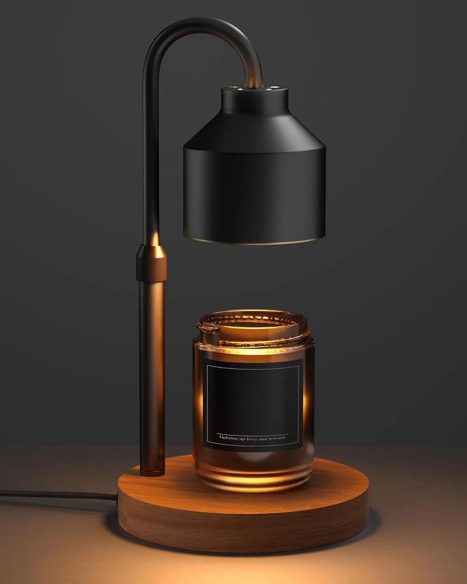 Zwarte Kaarsverwarmingslamp - Met Timer - Verstelbare Hoogte - Incl. 2 Lampen - Voor Potkaarsen