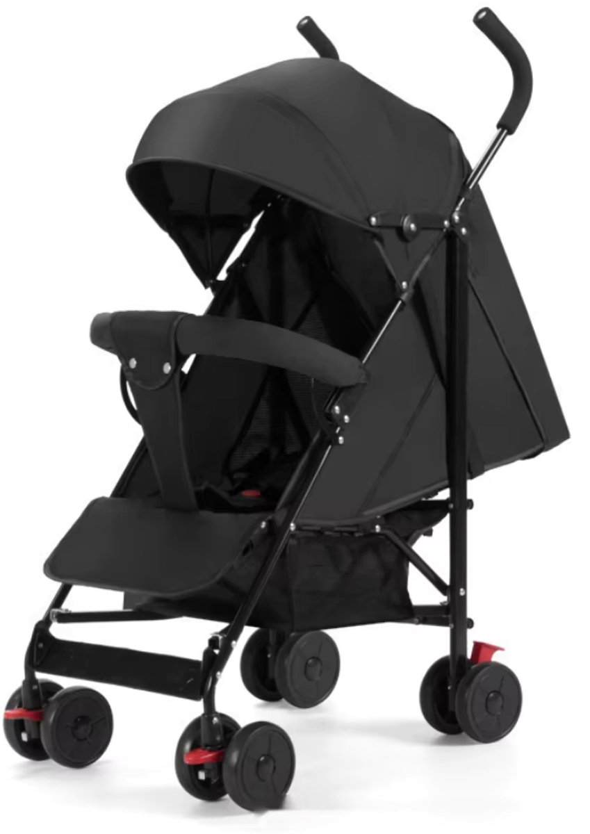 Livista Lichtgewicht Kinderwagen Buggy – Verstelbare Rugleuning 95°-175° – Compact en Comfortabel – 6-36 Maanden – Max. 15 kg– Zwart