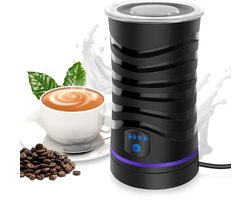 DIMICO - Melkopschuimer elektrisch - Melkschuimer - 1500W - Zwart - Warm en koud schuim - Voor cappuccino en latte - 600ML