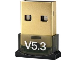 Nuvance Bluetooth Adapter - 5.3 - Bluetooth Receiver - USB - Bluetooth Dongle PC - Geschikt voor Windows 11/10/8/7