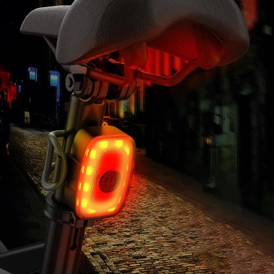Achterlicht Fiets Rood 120 Lumen LED Fietsverlichting USB-C Oplaadbaar Verlichting Fiets — afbeelding 5