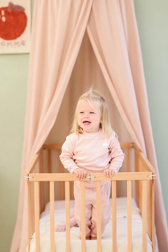 Nougat Hemeltje voor Kinderkamer - Klamboe voor Wieg, Bed & Speelkamer - Hemel Sluier voor Babybed - Rond Hemelbed voor Baby — afbeelding 5