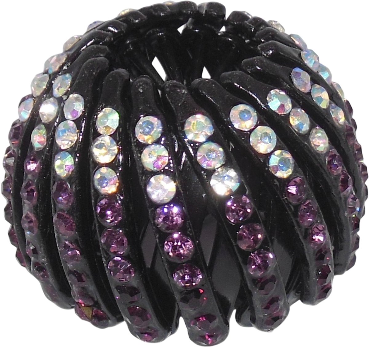 Knot klem paarse tinten donker met strass