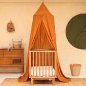 Karamel Hemeltje voor Kinderkamer | Klamboe voor Wieg, Bed & Speelkamer | Hemel Sluier voor Babybed | Rond Hemelbed voor Baby