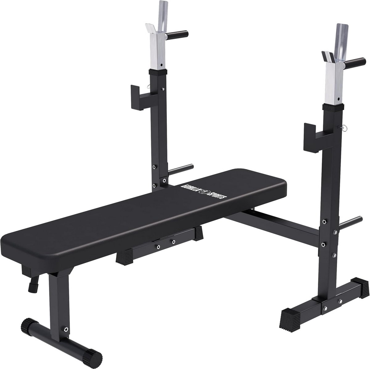 Halterbank met rek - Trainingsbank Krachtbank - Thuis Fitness - Inklapbaar Ontwerp - 130 x 97 x 122 cm