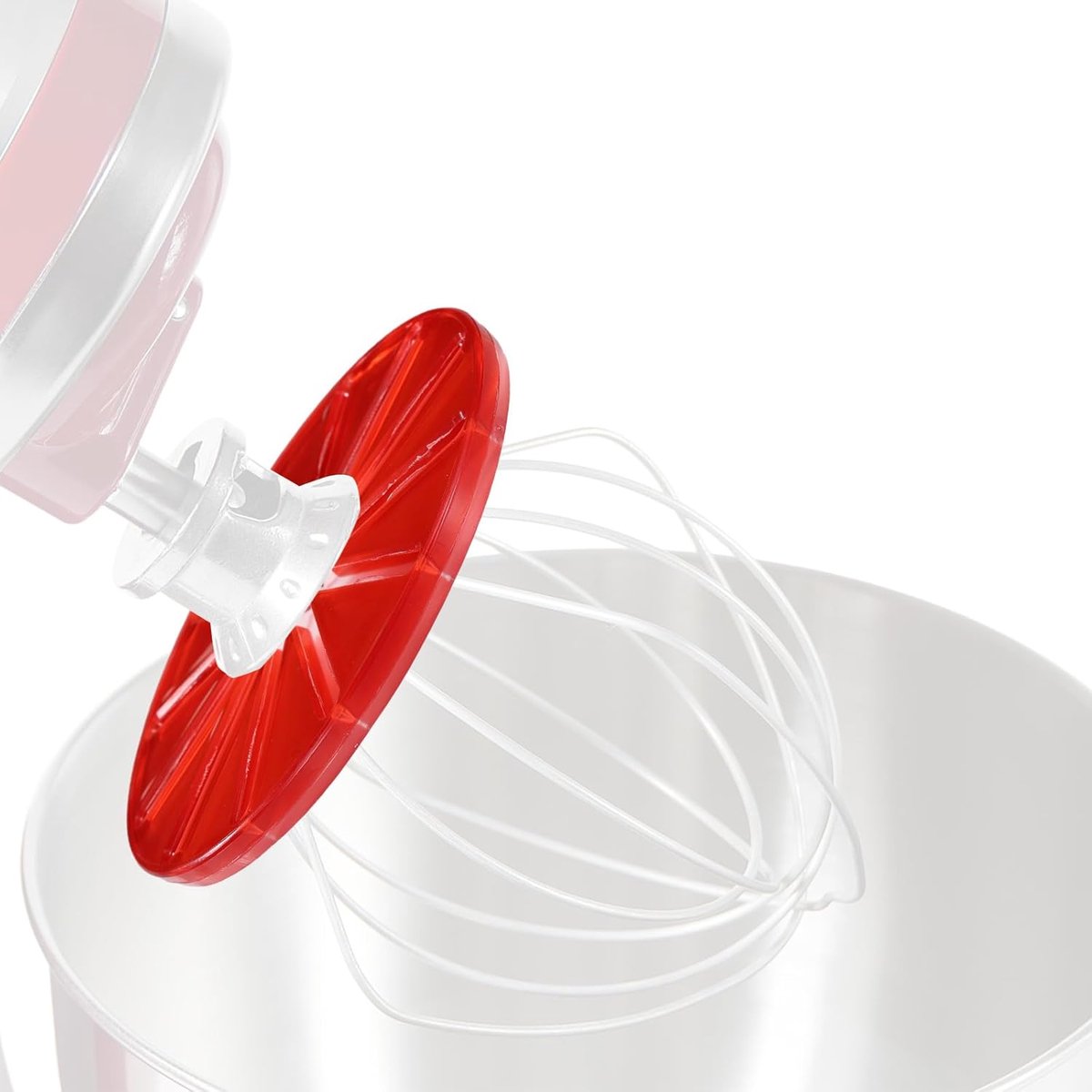 Mixer Splash Guard - Keuken Hulp - Schoon Maken - Voorkomt Spatten - 14cm Diameter - Rood