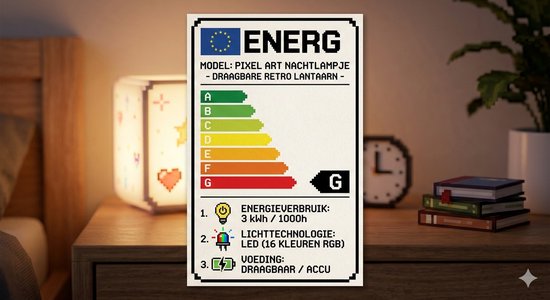 Pixel Art Nachtlampje - Draagbare Retro Lantaarn - 16 Kleuren RGB - DIY Sfeerlicht van Minecraft — afbeelding 2