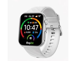 Evy24 Smartwatch AMOLED L2 - Sporthorloge Dames en Heren - 1.97 Inch Smartwatch - Bluetooth Bellen - ECG - Hartslagmeter - SpO2 Meter - 110+ Sportmodi - 5ATM Waterdicht - Android & iPhone