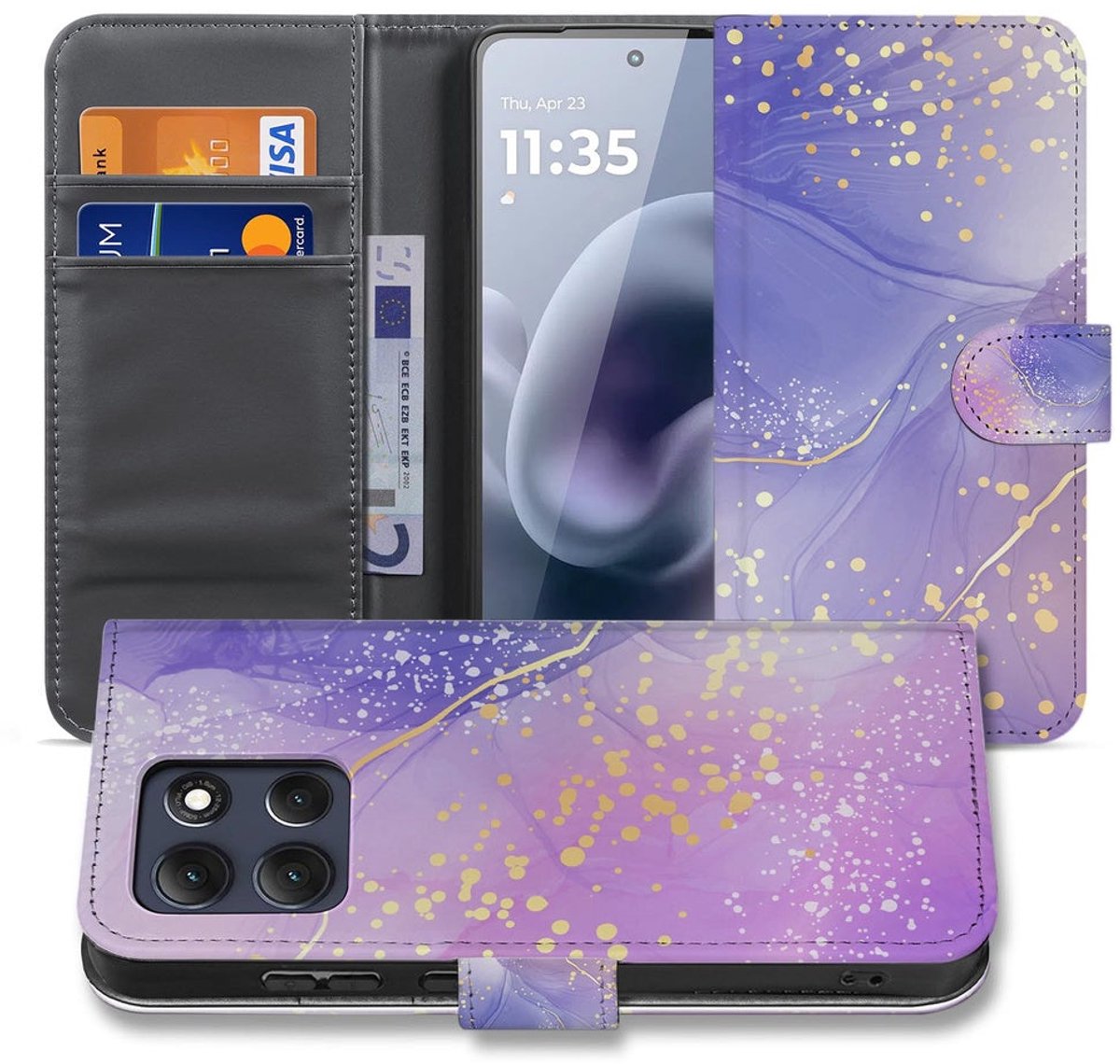 Hoesje Motorola Moto G86 Plus Watercolor Paars