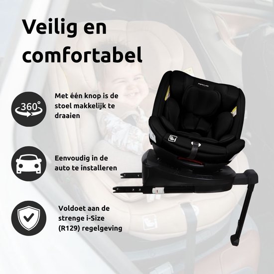 MamaLoes Lio Nougat 40-150 cm 360° i-Size Autostoel van Mamaloes — afbeelding 5