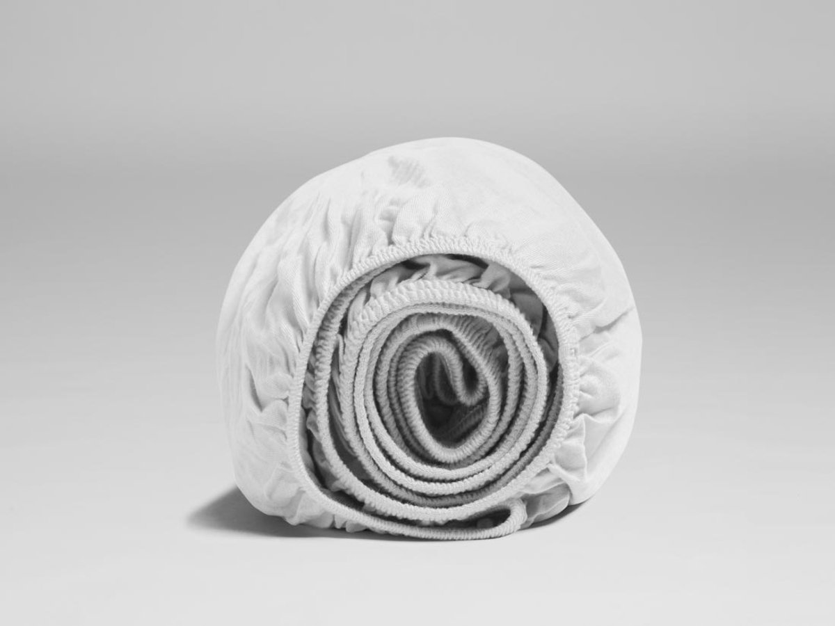 Yumeko hoeslaken extra hoog jersey wit 140x200x40 - Bio, eco & fairtrade