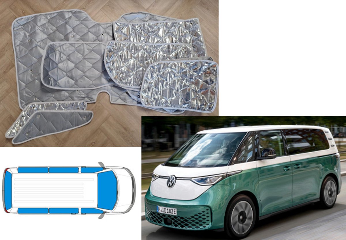 Raamisolatie geschikt voor Volkswagen ID BUZZ 8 delige set (voor korte wielbasis)