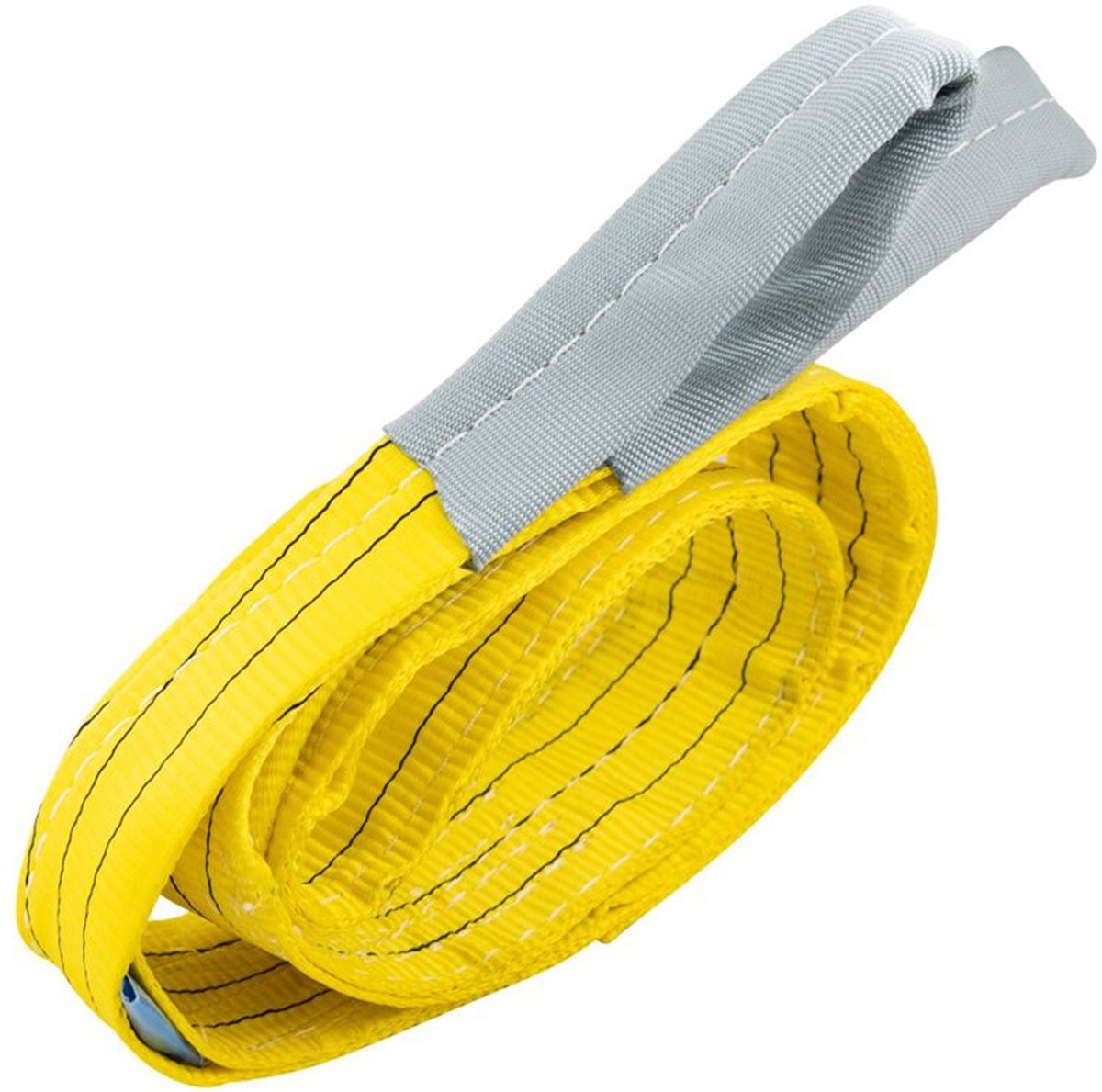 Hijsband 3 ton, geel, 2 meter, dubbel gelaagd, lussen - TRAILERGEAR