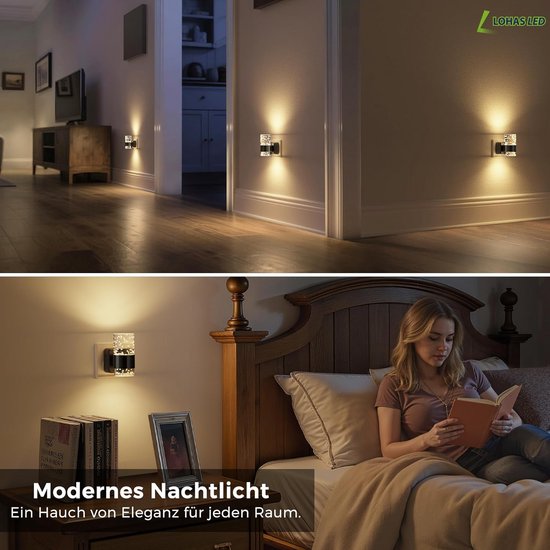 Nachtlampje Stopcontact - Kindernachtlampje LED - Veilig Lopen - Automatische Schemersensor - 12 x 10 x 65 cm - Zwart — afbeelding 5