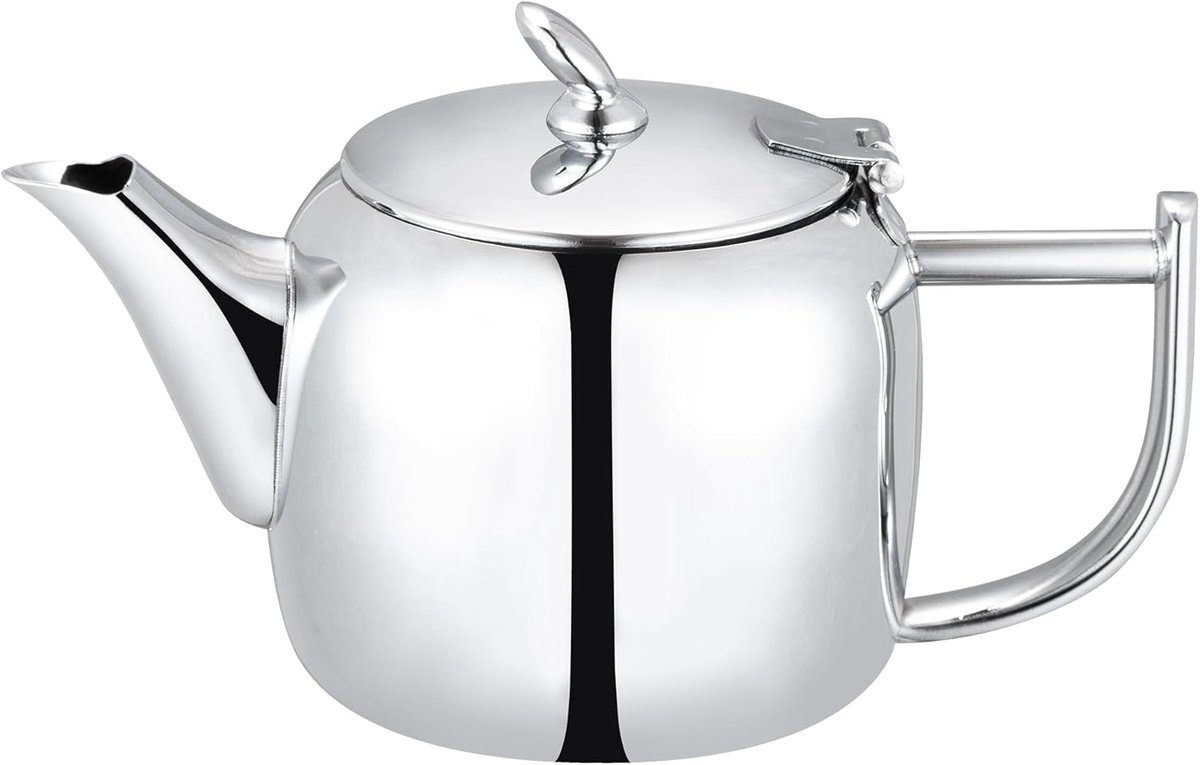 Kleine Theepot RVS 510ml voor 2 Personen - Spiegelglad Gepolijst