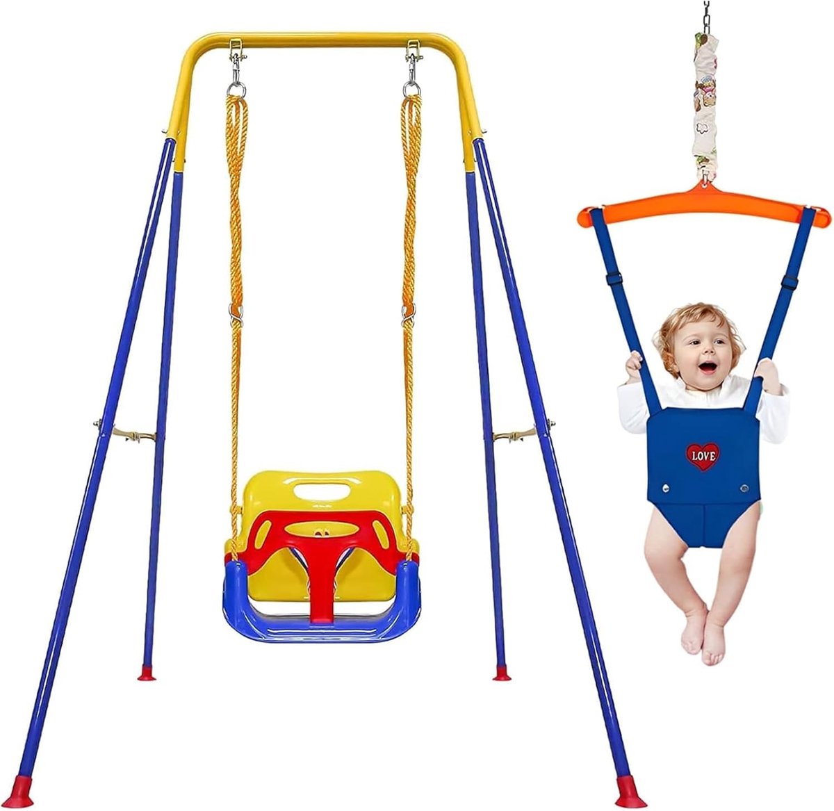 Veilige 2-in-1 Schommel voor Baby en Peuter - Binnen en Buiten Gebruik