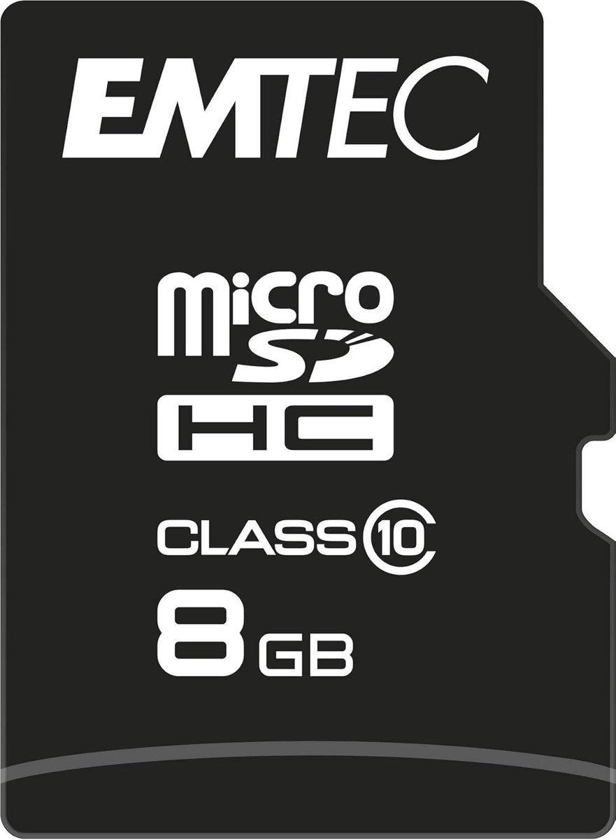 8GB MicroSDHC Geheugenkaart Klasse 10 voor Telefoon en Camera