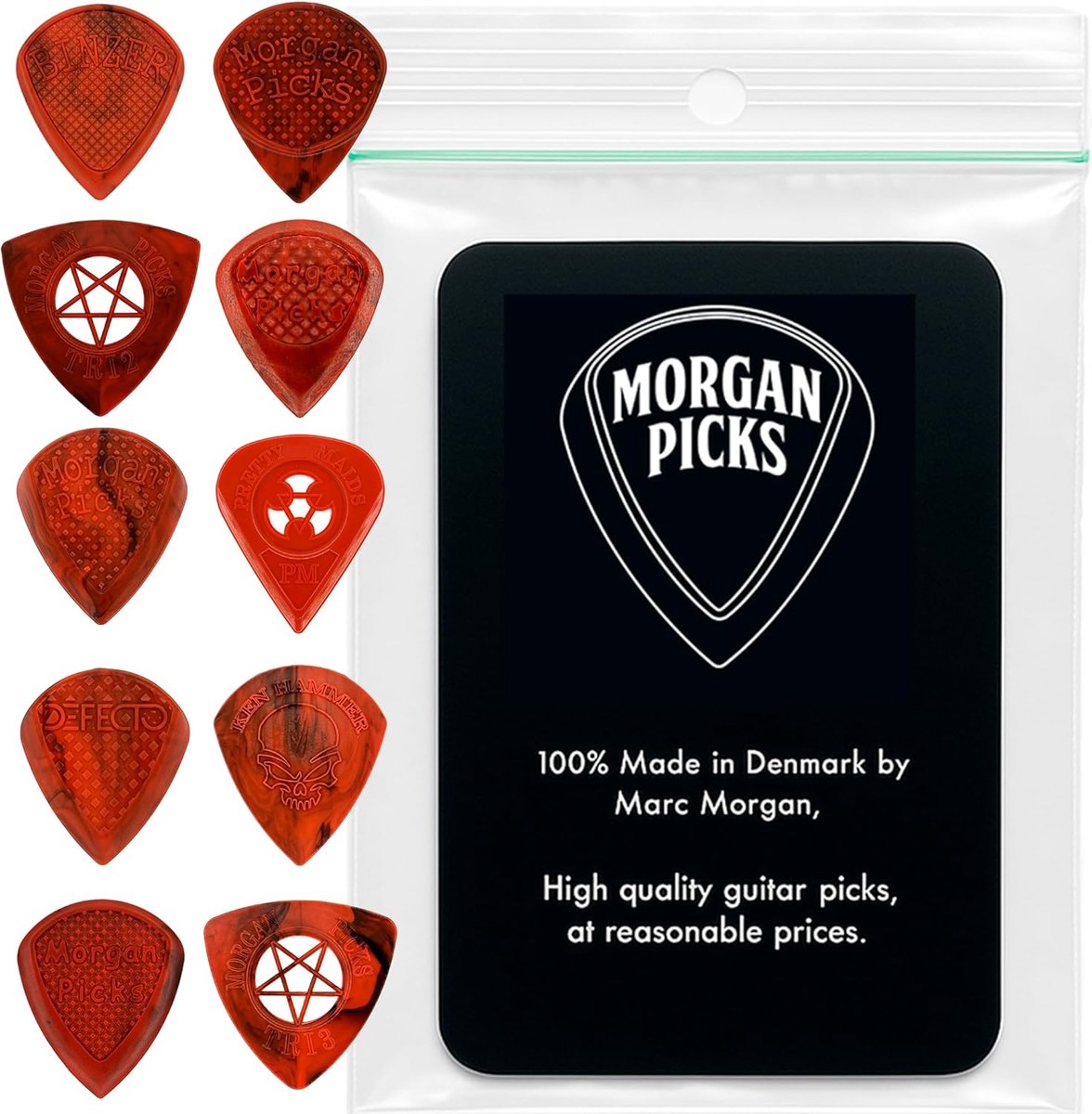 Set van 10 Gitaar Plectrums – Mix van Signature en Standaard Vormen
