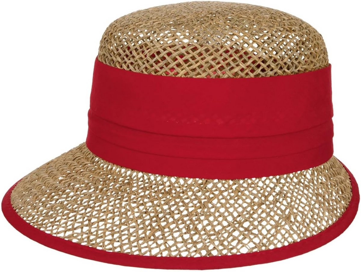 Dames Zonnehoed - Strohoed Cap - Bescherming Zomer - Natuurlijk Materiaal - 23x23x7cm