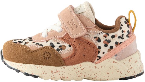 Next - Meisjes - Sneakers met klittenbandsluiting, elastische veters en brede pasvorm (G) - Bruin
