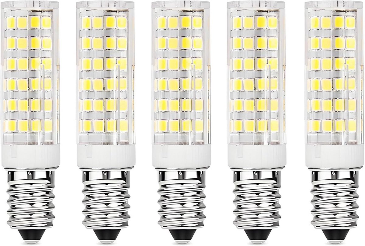 E14 LED Lampen voor Afzuigkap en Koelkast 7W, 700 Lumen, Koel Wit (6000K), 5 Stuks