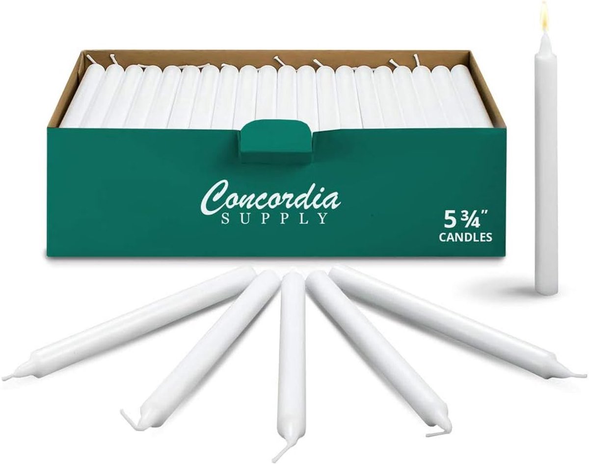 Bulk Witte Kerkkaarsen 100 Stuks - 14 cm Lange Brandende Gebedskandelaars voor Ceremonies