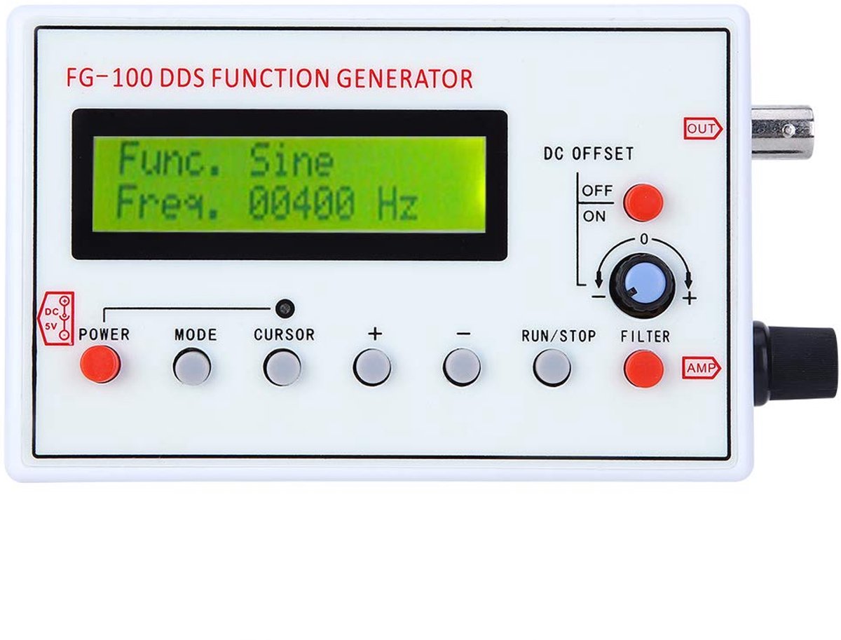 Signaalgenerator Module - Signaalbron Frequentieteller - Elektrisch Testen - Breed Frequentiebereik - 1 Hz tot 500 kHz - Zwart