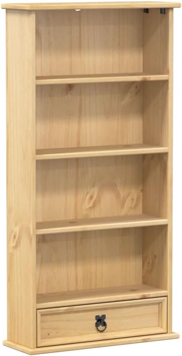Houten CD Kast met Veel Opbergruimte - Media Opbergrek voor CD's en DVD's