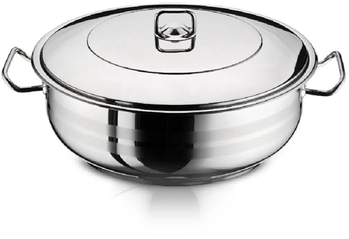 Hascevher - Gastro Stainless Steel braadpan - 40x16 cm - 17,5L - roestvrij staal - duurzaam, gemakkelijk schoon te maken